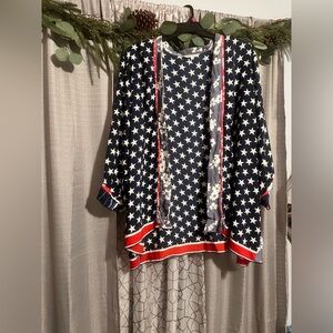 Patriotic Lightweight Cardigan